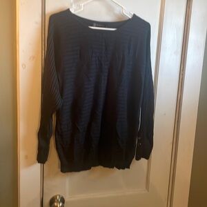 Black textured stripe sweater from New York and Co.